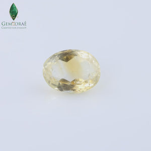 Close-up view of genuine Citrine Gem showing natural inclusions