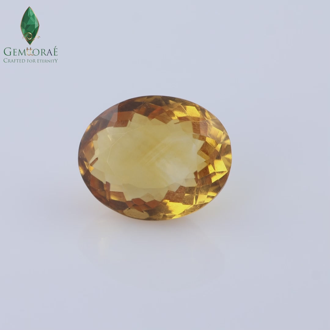Side profile video of Citrine Crystals under soft studio lighting