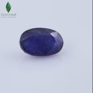 Natural Blue Sapphire Gemstone with a vivid deep blue appearance