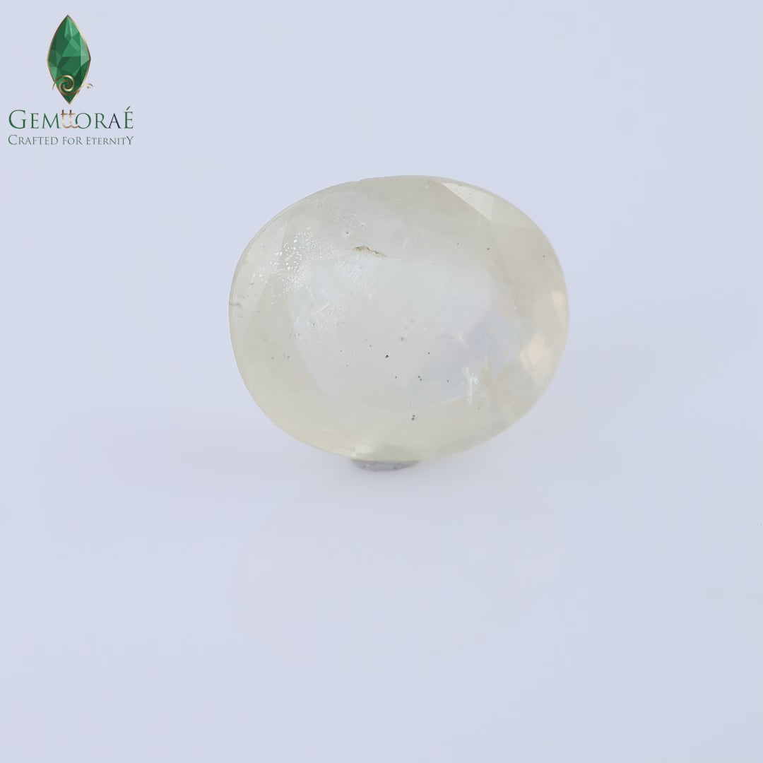 Natural Yellow Sapphire crystal with vibrant yellow color