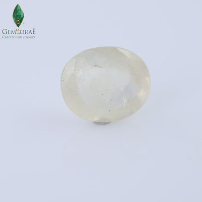 Natural Yellow Sapphire crystal with vibrant yellow color