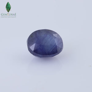 Glass infused Blue Sapphire with transparent treatment