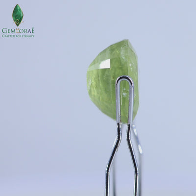 Elegant green sapphire stone in an oval cut