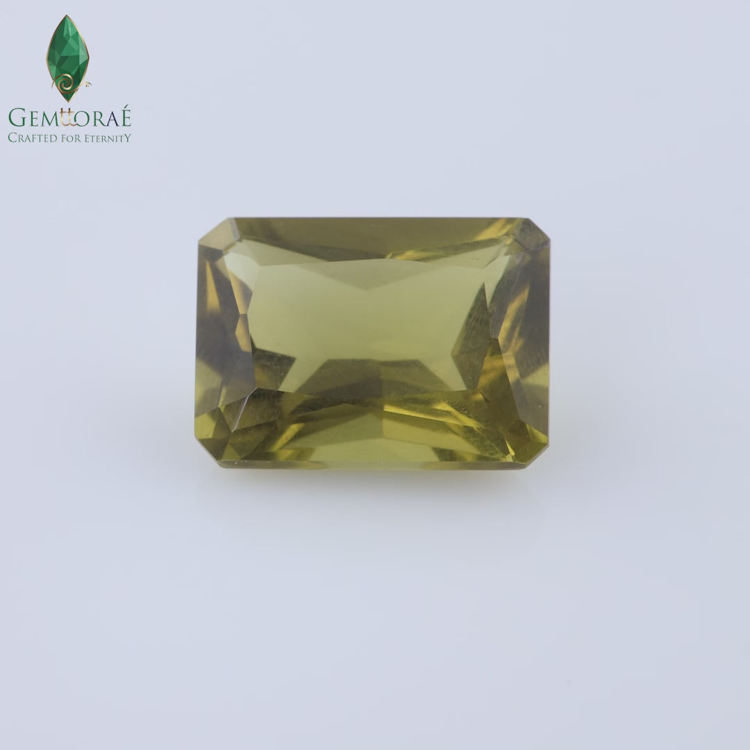 Video of Honey Citrine Crystal displaying golden gemstone reflections