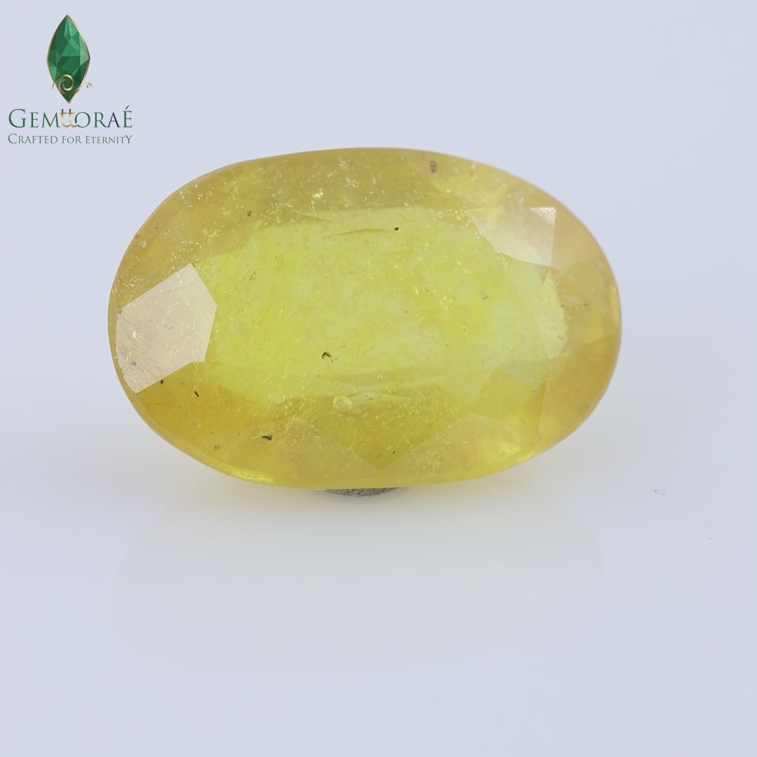Golden Yellow Sapphire Close Up