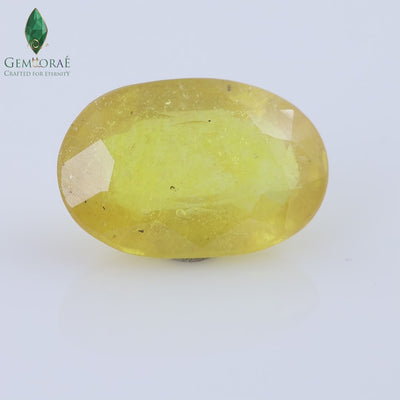Golden Yellow Sapphire Close Up