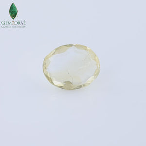Citrine gem honey yellow side view