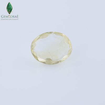Citrine gem honey yellow side view