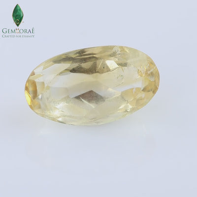 Rotating view of certified Citrine Gem under studio lighting