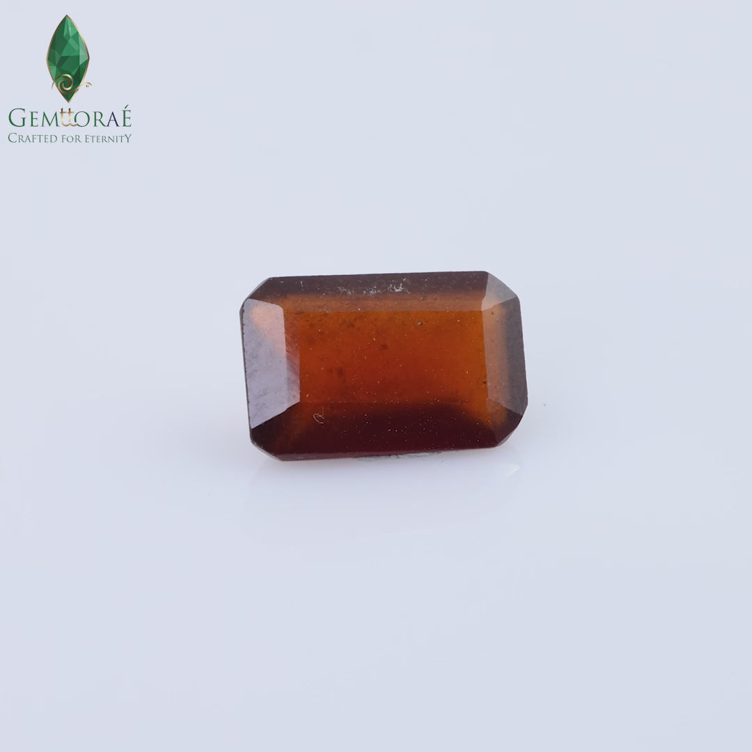 Close-up view of a natural Garnet Gem with brilliant reflections