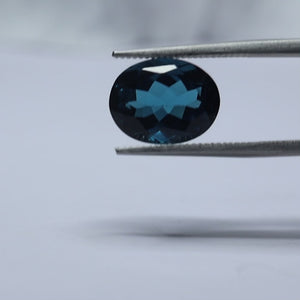 London blue topaz gemstone with polished finis