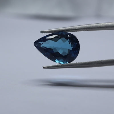 Beautiful blue topaz stone with radiant brilliance