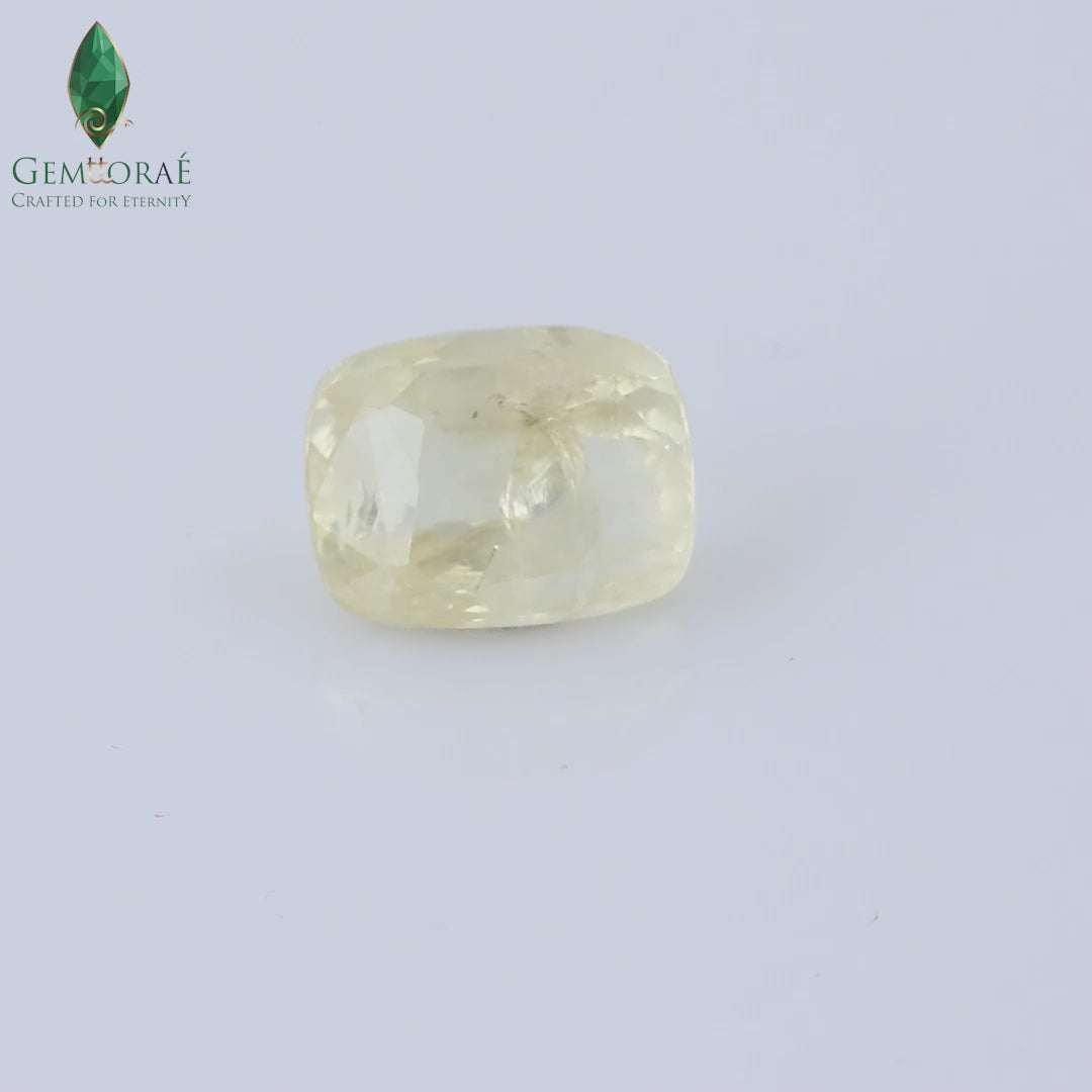 Natural Yellow Sapphire Pukhraj stone