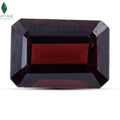 Front view of Red Garnet with faceted natural finish
