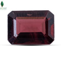 Front view of Red Garnet with smooth faceted surface