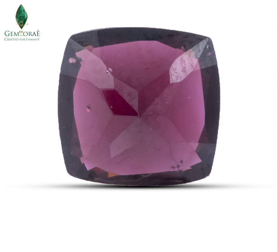Back view of Red Garnet revealing polished surface