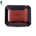 Front view of Red Garnet Stone with radiant gemstone finish
