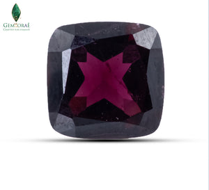 Front view of Red Garnet Stone with deep red polished finish