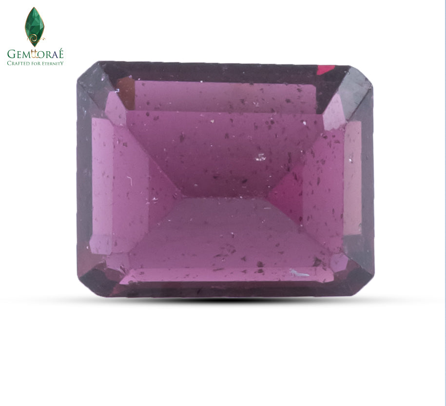 Back view of Red Garnet Stone featuring natural red glow