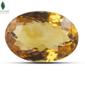 Front view of Citrine Gem with rich natural amber brilliance