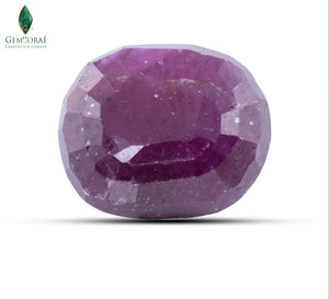 Back view of Ruby Gemstone displaying natural color