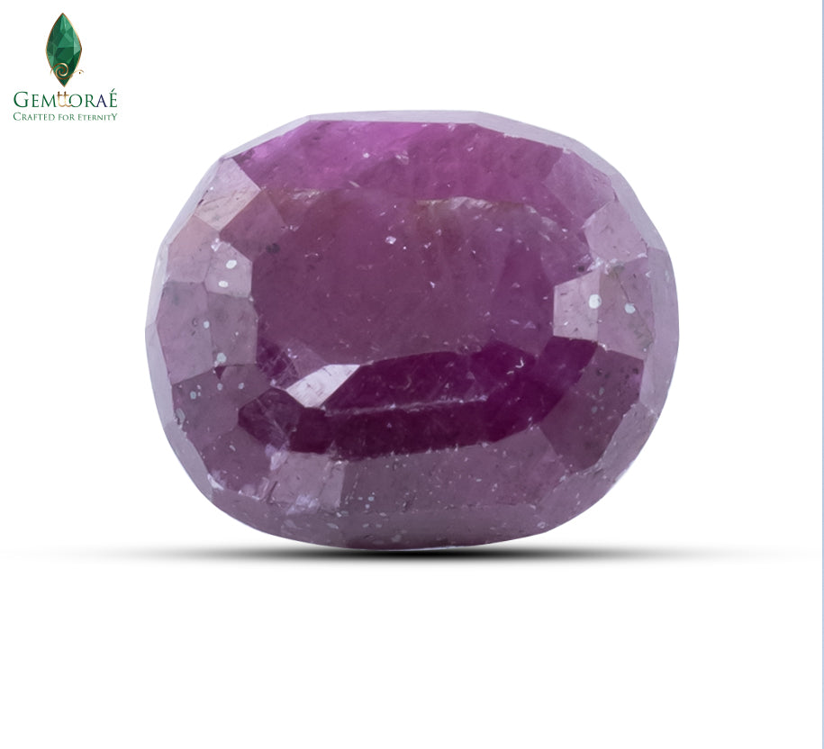 Back view of Ruby Gemstone displaying natural color