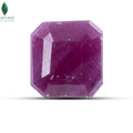 Front view of Ruby Stone showcasing vibrant pink color and precision-cut polished facets