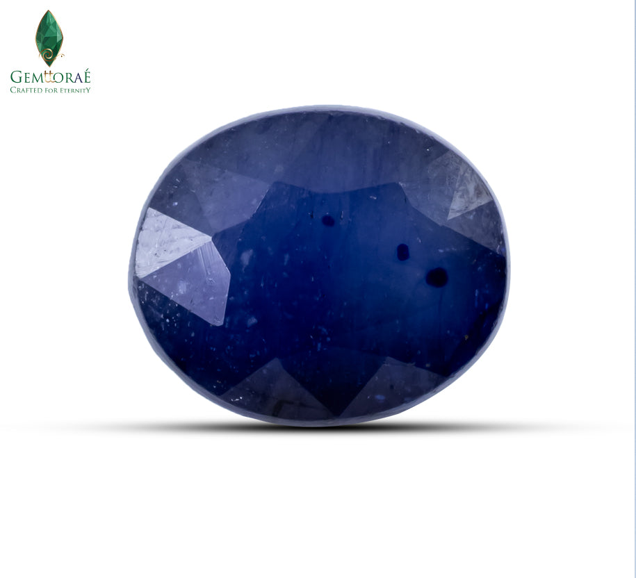 Faceted Thailand blue sapphire with vibrant natural colour