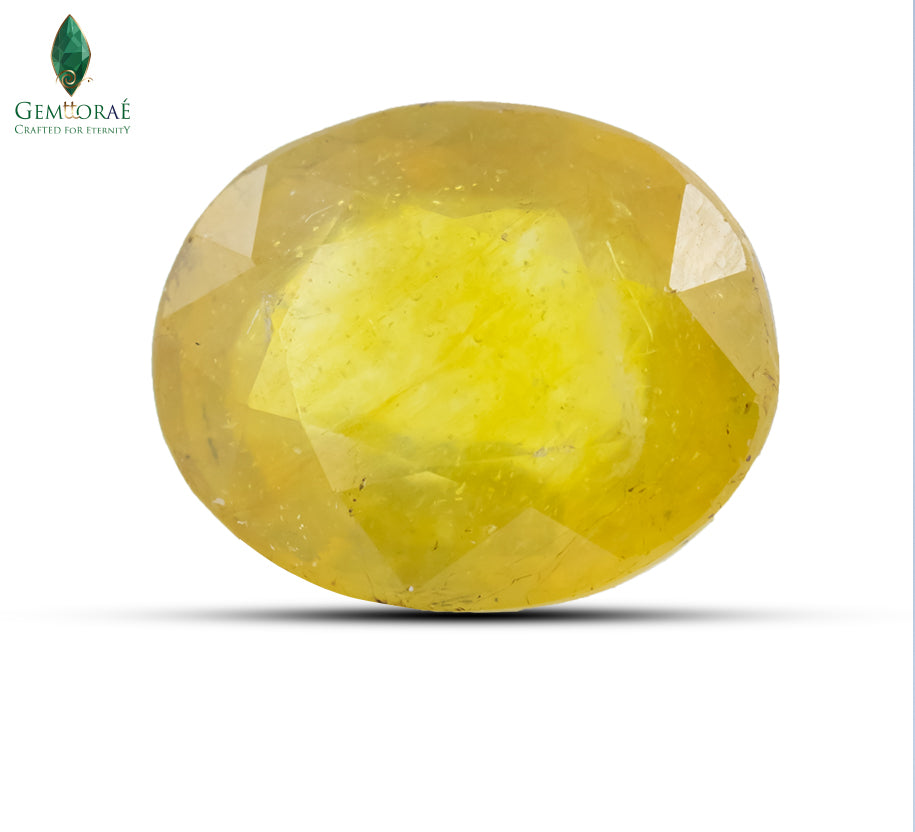 Bangkok Yellow Sapphire with radiant golden colour