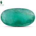 Front view of Emerald Stone with naturally vivid bluish-green colour
